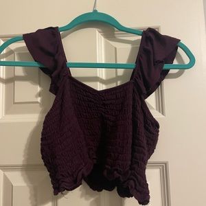 Maroon Ruched top